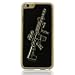 Produktbild M4A1 Pistole Relief Muster für iPhone 6 6S Hülle Case Cover, Handy Tasche schutzhüll Widerstehen Sie Aufprall wider-Scratches, Starr Schwer Case, Transparenten Rand, Kompatibel mit iPhone 6 6S 4.7 Zoll ( iPhone 6 Plus 6S Plus 5.5 zoll Nicht Passen )