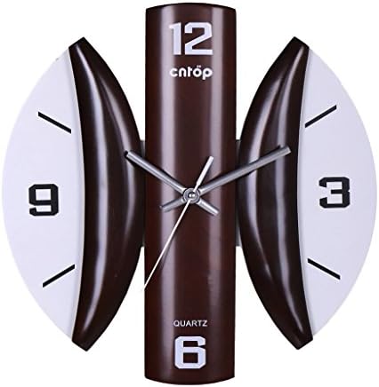 gerewe Beech wood creative fashion watches Quartz Movement Seiko Wall Clock round Mute Custom House (Color black)