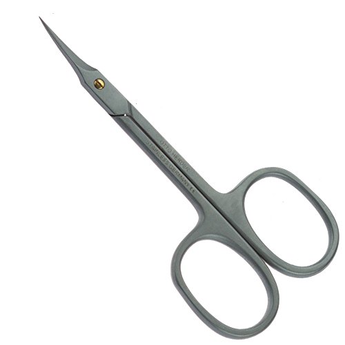 Cuticle scissors Model pointed Tower from stainless Stainless steel 9cm golden Screw