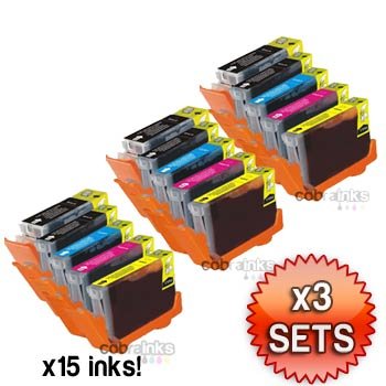 Preisvergleich Produktbild Canon CLI8 / PGI5 WITH CHIP - 3 x Multipack Canon Compatible Printer Ink Cartridges for Canon Pixma MP500 MP530 MP600 MP600R MP610 MP800 MP800R MP810 MP830 iP4200 iP4300 iP4500 iP5200 iP5200R iP5300 Printer Inks CLI-8 / PGI-5 (Contains: CLI-8C, CLI-8Y, CLI-8M,CLI-8B, PGI-5BK) Highest quality by Cobrainks