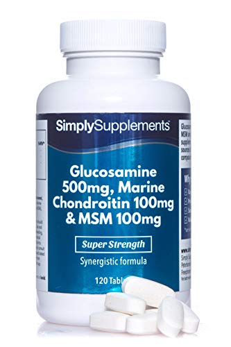 Glucosamine, Chondroïtine & MSM | Partenaires parfaits de la Glucosamine | 120 Comprimés | SimplySupplements