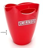  Smirnoff Vodka Flaschenkühler Eiskühler Eiskübel Bar Kühler - rot