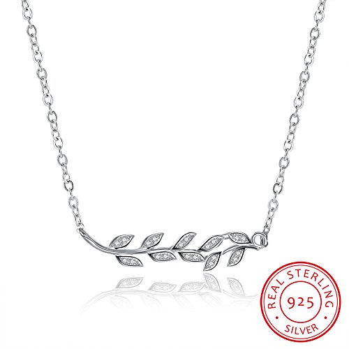 Preisvergleich Produktbild Olivenzweig Halskette,silber