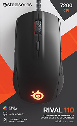 SteelSeries Rival 110 - Rat  n de Juego   ptico  Iluminaci  n RGB  6 Botones  Negro