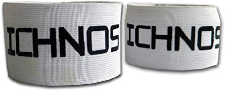 Ichnos adult size shin guard shin pads velcro stays holders (White)