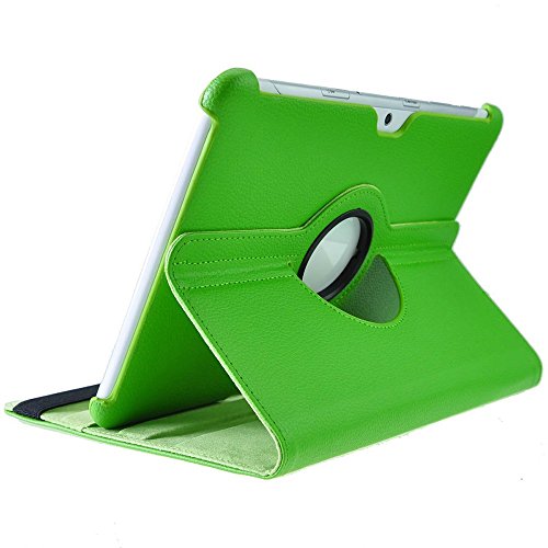 COOVY® 360° ROTATION COVER FÜR SAMSUNG GALAXY TAB 10.1 N GT-P7500 GT-P7501 GT-P7510 GT-P7511, TAB 2 10.1 GT-P5100 GT-P5110 SMART HÜLLE TASCHE ETUI CASE SCHUTZ STÄNDER Farbe grün - 4