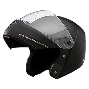 Studds Ninja Elite SUPER Flip Up Full Face Helmet (Black, x-large)