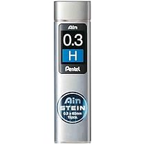 Pentel Ain STEIN C273 Fine Filling, 15 Refills per Box, 0.3 mm, H Hardness (1 Box