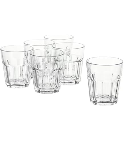 Generisch 6-er Set Gläser Pokal - Glas für Cocktail Longdrink Wasser Tee Kaffee bis 120°C - 350ml - 14cm hoch