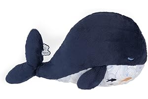 Kaloo - Petit Calme - Soothing Baby Plush - Whale 12.6"/32 cm - Hot or Cold Hot Water Bottle - Very Soft Material - Removable Cover - New Born - K970700