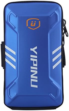 sports armband Waterproof Sports Cell Phone Arm Bag, Cool and Casual Night Running Armband for Workout in Gym, Running, Cycling,Hiking,Horse Riding,Jogging,and Nordic Skiing (blue, Large)