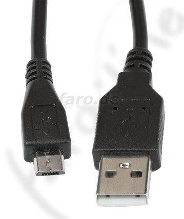 Preisvergleich Produktbild USB-Datenkabel micro USB 2,5A Ladestrom 1m Schwarz