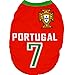 Produktbild KayMayn Haustier Hunde Trikot Hunde, Fußball, Lizensiert, Jersey, in 3 Größen und Hundemantel, Fußball, T-Shirt mit Fußball-WM-, Sportswear, Sommer, atmungsaktiv XXXX-Large Portugal