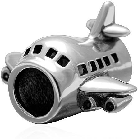 Soulove Airplane Passenger Flights 925 Sterling Silver Bead Fits Pandora Charm Bracelet
