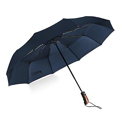 KASTEWILL Parapluie Pliant, Parapluie Pliable Bleu Marine Automatique Ouverture et Fermeture Résistant à Tempête Compact Léger Parapluie de Voyage pour Homme et Femme