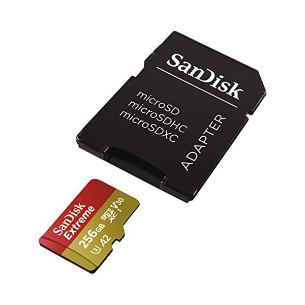 SanDisk Extreme - Tarjeta de memoria microSDXC de 256 GB con adaptador SD, A2, hasta 160 MB/s, Class 10, U3 y V30 - Imagen 3
