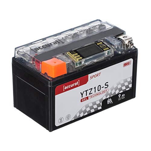 Motorradbatterie ytz10-s 9ah 130a 12v gel starterbatterie mit lcd display erstausrüsterqualität rüttelfest leistungsstark wartungsfrei