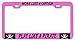 Produktbild Kennzeichenhalter mit Aufschrift"Work Like A Captain" Play Like A Pirates Pink Metall