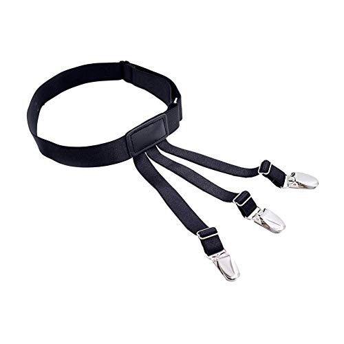 Preisvergleich Produktbild kingromargo Herren Shirt Stays Strumpfhalter Chinlon Shirts Socken Gentleman Strapse (001)