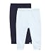 Designer Babies Pack Of Two Navy Plain And Striped Jersey Bottoms Newborn