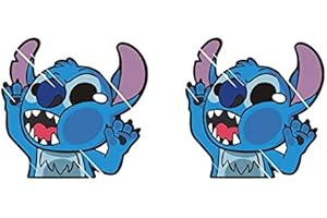 NewTeam Sticker Sticker Stitch - Idéal pour Auto - Moto - Scooter - Camion - PC Portable - Comics Decal - en Vinyle de haute qualité - Kit 2 pièces