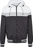 urban classic college jacke damen Basics, Streetwear Urban Classics Herren College Windrunner Jacke, Mehrfarbig (Black/White/Grey 00514), XX-Large (Herstellergröße: XXL)