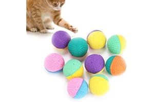 Sheens 10 pezzi Palle morbido in lattice, giocattoli per palline in lattice cat graffiare gioca toy per il della novità del cucciolo di cane del gatto