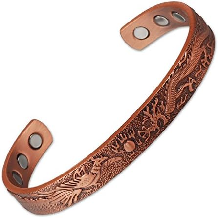Copper Bracelet Used for Arthritis - a Pure Copper Magnetic Bracelet with 6 Magnets for Men and Women to Effectively Relieve Joint Pain.