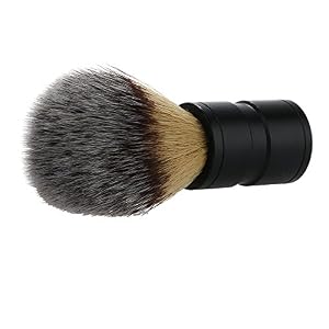 Anself 1pc Men's Nylon Shaving Brush Metal Aluminium Oxide Handle Razor Sets Male Beard & Face Cleaning Tool Black - Image 5