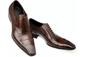 Rodawu Chaussure Derby Homme Ville Habillées Affaires à Lacets Oxford pour Hommes Brogues Casual Costume Mariage 40-46 EU