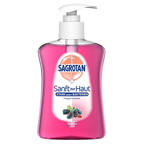 Sagrotan Handseife, Flüssigseife, Garden Berries, 3er Pack (3 x 250 ml)