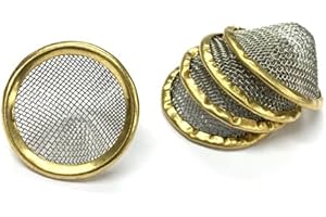 Fenny's Creations 17mm Pipe Screens Gauzes Conical Steel Brass Bowl Metal Filters (5)