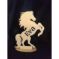 Equitation cheval cabré personnalisé décoration chambre enfant avec prénom sur socle