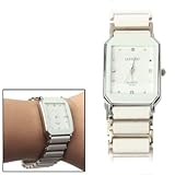 Man-hj Stilvolle Diamant-Schmucksache-Vorwahlknopf Frauen-Schmucksache-Quarz-Uhr mit Keramik-Armband Uhren (Farbe : S-wa-0254a)