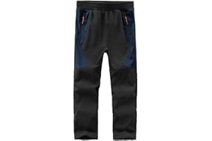 HFDWYJ Pantaloni Neve Bambino Impermeabile Pantaloni Sci Invernali Ragazze Ragazzo con Imbottitura in Pile, Impermeabili, Antivento con Tasche