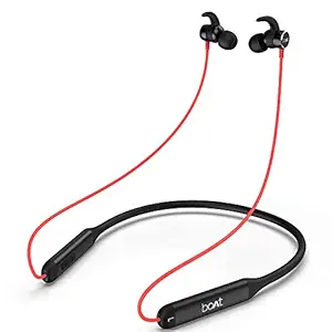 boAt Rockerz 330 Wireless Bluetooth in Ear Neckband Headphone with Mic (Raging Red)