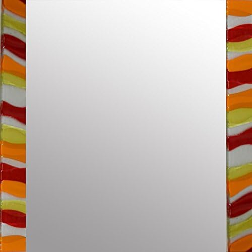 Spires Art "Amber Ripple Square" Wall-Mounted Mirrors, Multi-Colour