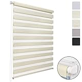 MAßANGABEN: Die angegebenen Maße des Doppel Rollos für Fenster ohne bohren sind die Trägeraußenmaße. Dies bedeutet, dass das Stoffmaß immer ca. 4cm schmaler ist. Bitte berücksichtigen Sie dies beim Ausmessen.