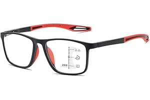 KOOSUFA Okulary progresywne, wieloogniskowe, antyrefleksyjne, okulary do czytania, dla mężczyzn i kobiet, ultralekkie, TR90, oprawa, zawiasy sprężynowe, okulary do komputera, pomoc w czytaniu 1,0,