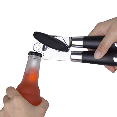 Dosenöffner – ZWOOS 3-in-1 Sicherheits Flaschenöffner Mitbringt Büchsenöffner Ergonomisches Rutschfestes Design mit Glattem Rand und Loch Zum Aufhängen Hat - 4