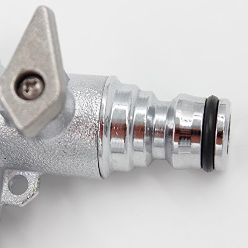 Verteileranschlussstück 2-fach f. 1/2″ Schnellverbinder Chrom/Messing 1/2″ Gardena kompatibel Anschluss 3/4″ IG - 2