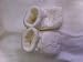 Baby Booties White with Embroidery