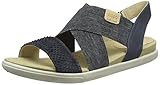 Weiches Leder Ecco Damen Damara Sandal Offene Keilabsatz, Mehrfarbig (Blau/ Grau), 40 EU