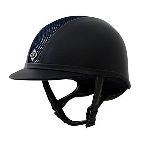 Charles-Owen-AYR8-Leather-Look-Riding-Hat-NavySilver-678