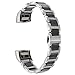 Produktbild TRUMiRR Keramik & Edelstahl Uhrenarmband Butterfly Gürtelschnalle + Stecker für Fitbit Charge 2 Fitness Wristband, Fit Handgelenke Kleiner als 9.1 ''