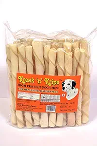 Kreak 'n' Krips High Protein Dog Chew White sticks-500Grams