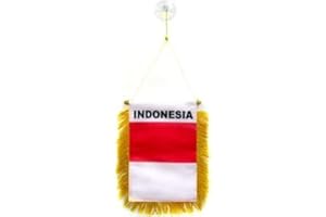 AZ FLAG - Wimpel Indonesien - 15x10 cm - Indonesiche Mini Flagge 10 x 15 cm - Auto Pennant Spezielle Auto