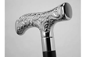 Samara Nautical Antique Brass Walking stick Deluxe Walking cane Beautiful brass Silver handle walking stick for Men and Women gift