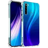 CEDO Soft Jel Flexible Thin Full Protection Shock Proof Clear TPU Back Case Cover for Xiaomi Redmi Note 8 (Transparent)