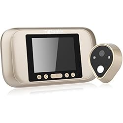 DIDseth Judas numérique – 3.2 Écran LED porte Viewer 960P longue veille Fonction de sonnette de porte, fonction vidéo, fonction Supporte carte SD jusqu'à 32 Go à piles
